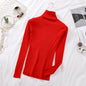 Pull femme automne-hiver 2026 à manches longues en maille, col roulé rabattable côtelé, doux et chaud, jumper pullover vêtements pour femme