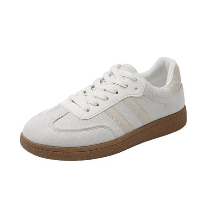 Baskets plates pour femmes, chaussures de tennis mode pour dames, chaussures vulcanisées à lacets, baskets d’extérieur pour l’automne, chaussures de skate pour étudiantes, chaussures décontractées.