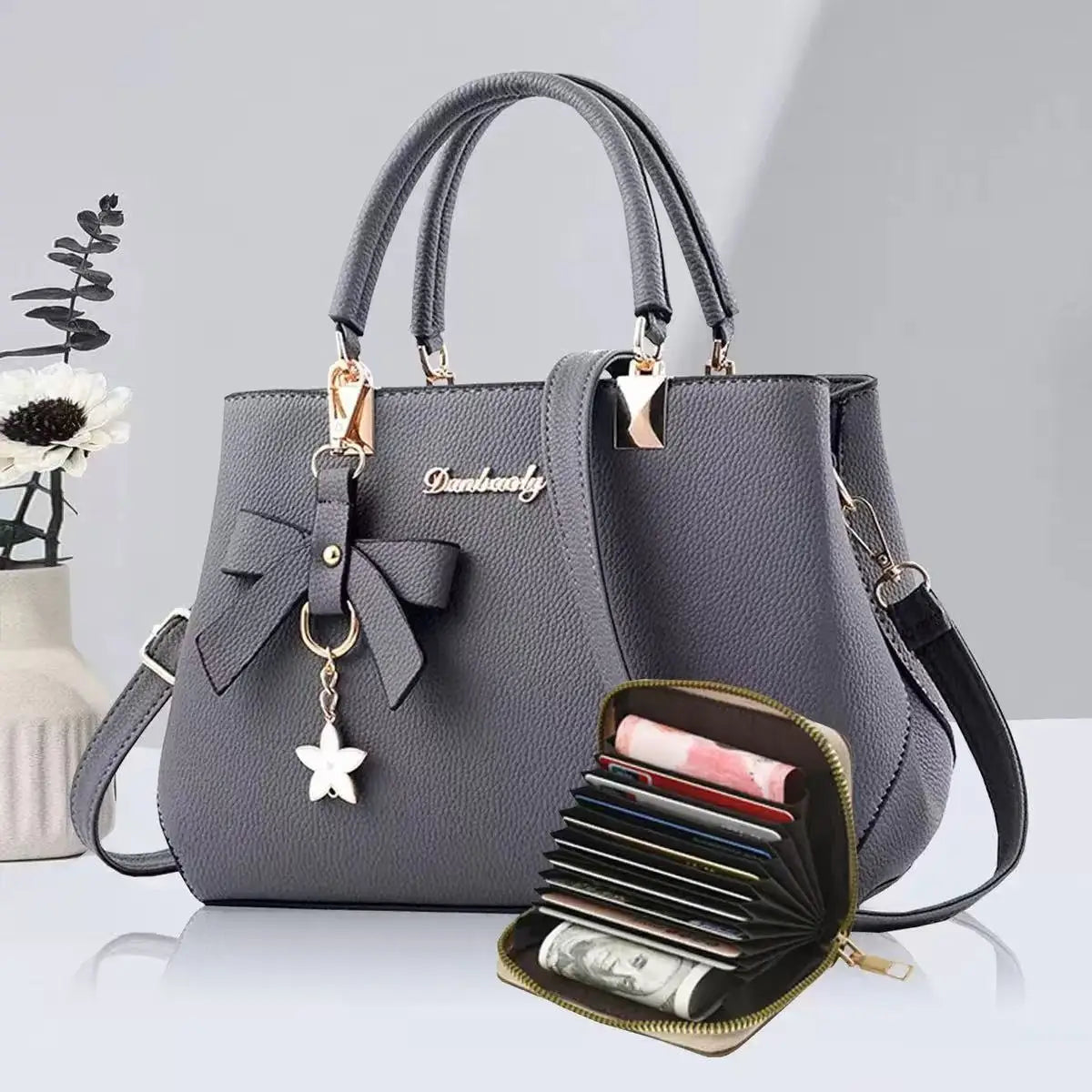 Nouvelle version coréenne tendance automne-hiver, sac pour femme avec nœud, sac portable à bandoulière, sac messager, sac « killer », sac pour maman, grande capacité
