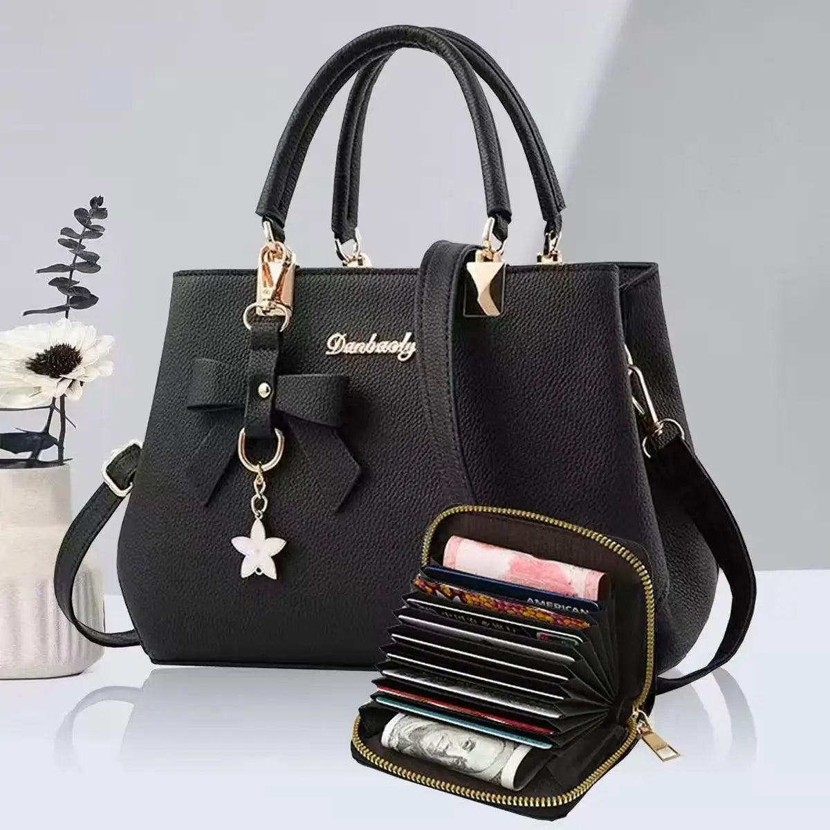 Nouvelle version coréenne tendance automne-hiver, sac pour femme avec nœud, sac portable à bandoulière, sac messager, sac « killer », sac pour maman, grande capacité