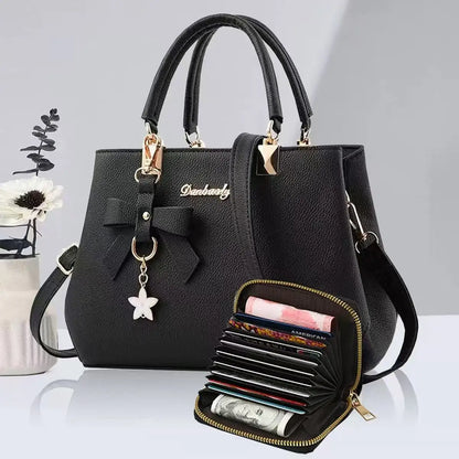 Nouvelle version coréenne tendance automne-hiver, sac pour femme avec nœud, sac portable à bandoulière, sac messager, sac « killer », sac pour maman, grande capacité