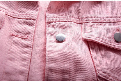 Veste en jean classique pour femmes Jeans 2023 vestes en jean boyfriend pour femmes manteau oversize ample veste femme violet blanc jaune femme