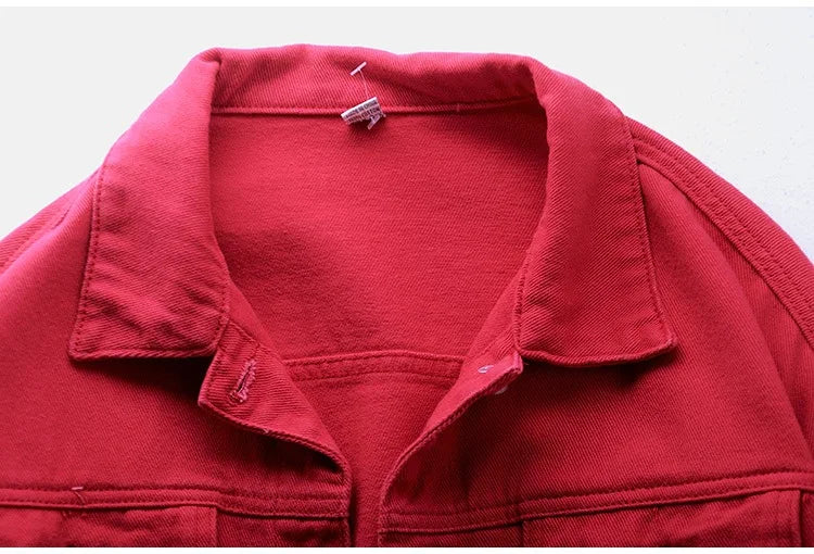 Veste en jean classique pour femmes Jeans 2023 vestes en jean boyfriend pour femmes manteau oversize ample veste femme violet blanc jaune femme