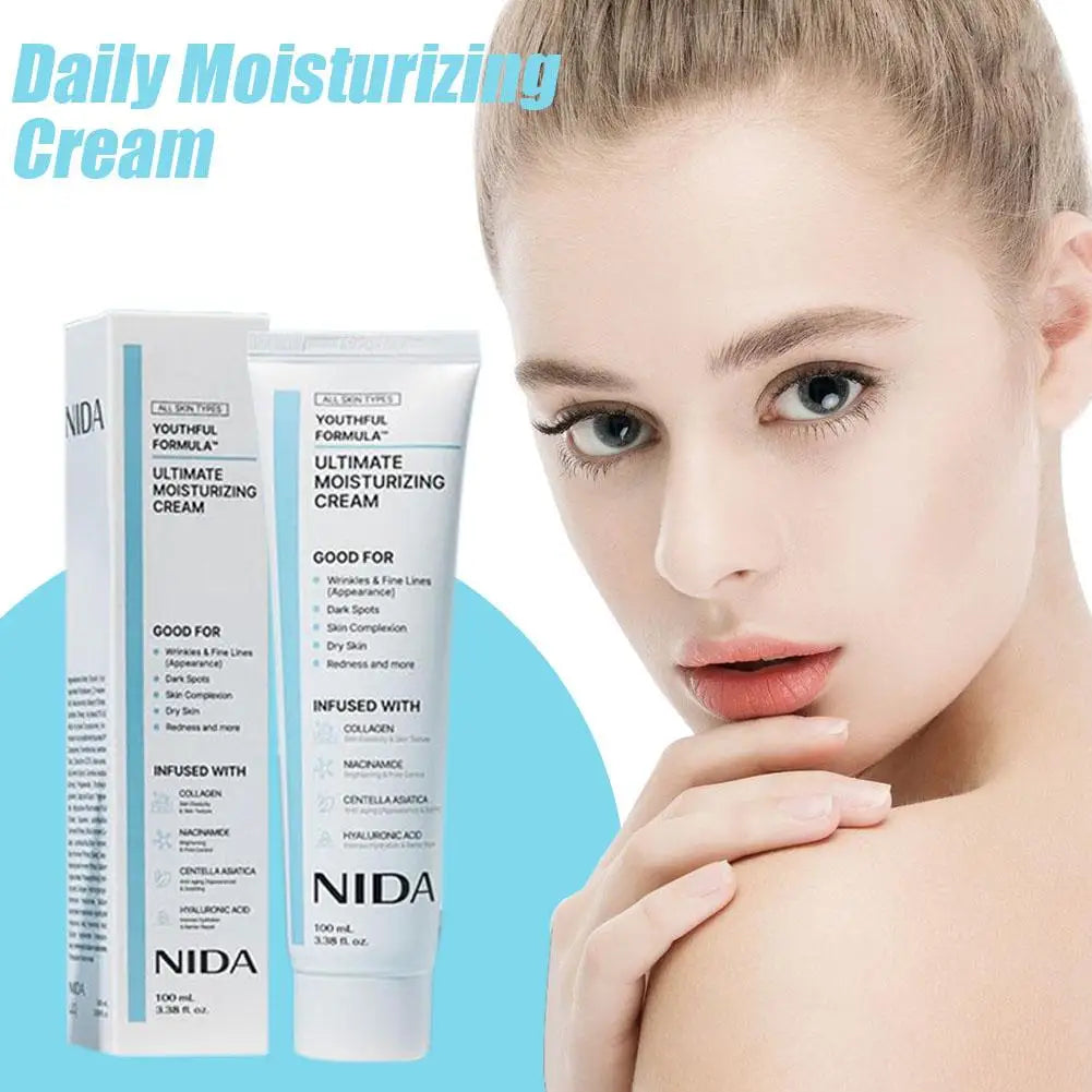 Crème hydratante ultime NIDA anti-âge réparatrice apaisante pour les pores, hydratant réparateur, essence blanchissante réduisant les rougeurs, soin de la peau