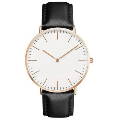 Montre élégante pour femme, simple, nouvelle collection 2023, rose et blanc, bracelet en cuir, montre-bracelet pour femme avec robe, montre féminine décontractée, idée cadeau tendance, Montre Femme