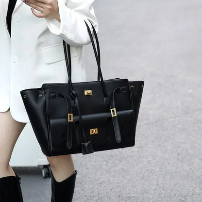 Sac fourre-tout Designer Wings en cuir véritable, sac à bandoulière pour femme de grande capacité pour les trajets quotidiens, sac à main polyvalent de style locomotive luxueux
