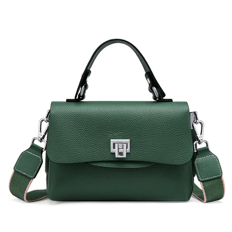 Sac à main Zency pour femme en cuir véritable avec poignée supérieure, style enveloppe simple et tendance, sac à bandoulière de marque de luxe, petit sac bandoulière croisé pour femme