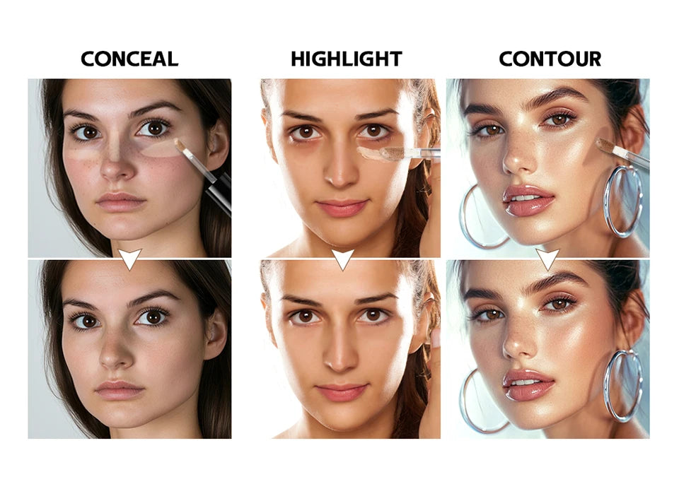Fond de teint correcteur couvrance longue durée au fini mat, crème multi-usage sans huile pour illuminer et retoucher, produits de maquillage pour le visage pour femmes