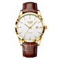 Montre Homme LIGE Nouvelle Montre de Luxe en Cuir Marron pour Homme, Montre Homme Mode Business, Montre Sport d’Extérieur Étanche à Quartz pour Homme