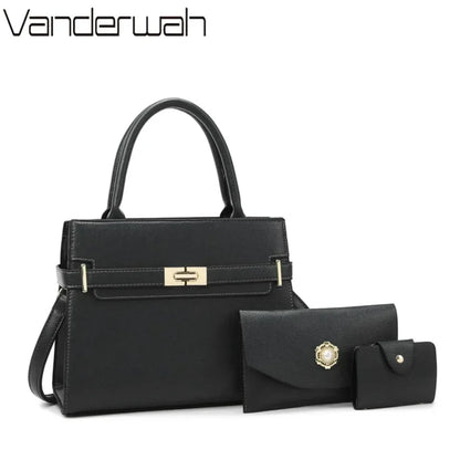 3 ensembles ou 1 grand sac à main pour femme, sacs grande capacité de luxe, sacs à bandoulière et portés croisés, petit porte-monnaie, sac en cuir de qualité, tendance 🔥
