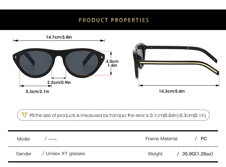 lunettes de soleil vintage petites rondes œil-de-chat pour femmes, nouvelle mode à rivets, sexy, noires léopard, lunettes de soleil tendance pour dames, lunettes d’extérieur modernes