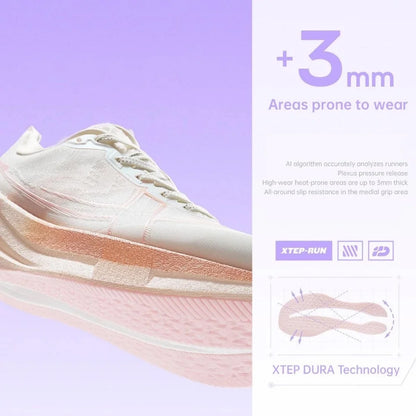 Chaussures de jogging et de course Xtep 2000km 5.0 pour femmes, amorti, design tendance, couleur durable et résistante, semelle élastique, baskets 874118110024