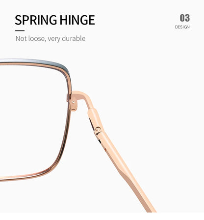 JMISUS Fashion Femme Lunettes optiques carrées avec verres correcteurs anti-lumière bleue photochromiques gris en forme de papillon, lunettes de vue sur ordonnance