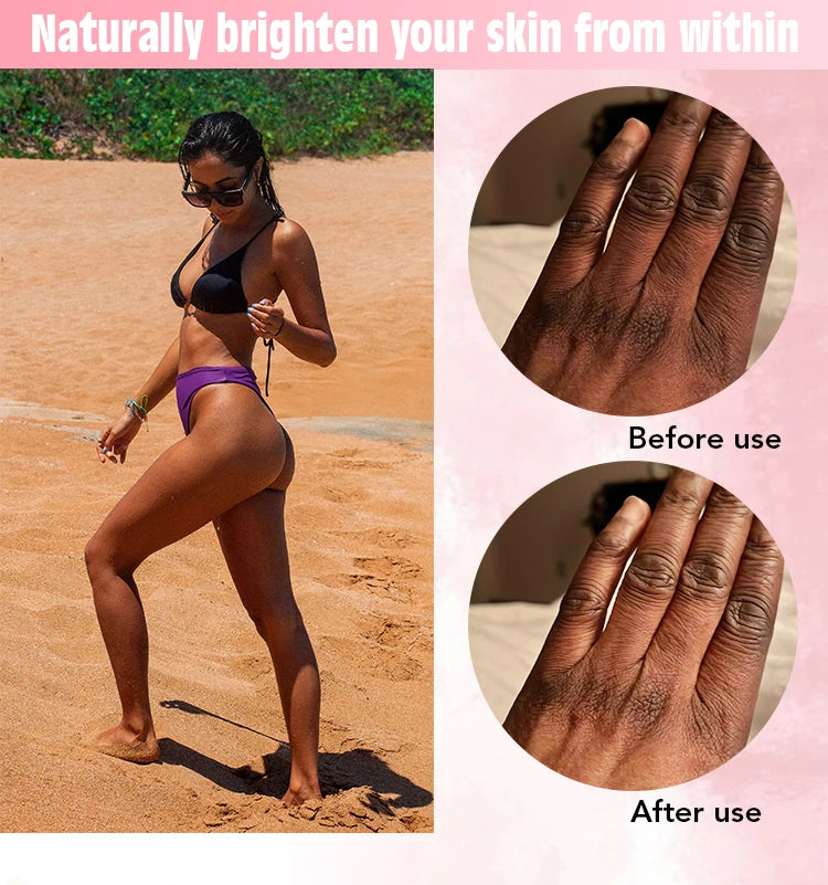 Crème de soin éclaircissante pour la peau AILKE, lotion éclaircissante, élimine les taches foncées avec glutathion, beurre de karité, crème corporelle hydratante