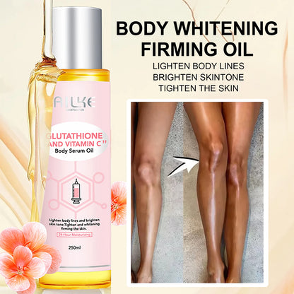 Crème de soin éclaircissante pour la peau AILKE, lotion éclaircissante, élimine les taches foncées avec glutathion, beurre de karité, crème corporelle hydratante