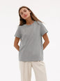 Bornladies Summer T-shirt femme 100 % coton, basique, tendance, uni, manches courtes, haut à superposer ample, 230 g/m², hauts et chemises