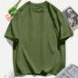 T-shirt femme Y2K 100 % coton, t-shirt décontracté de couleur unie, col rond, hauts d’été pour femmes, mode oversize, sportswear féminin tendance.