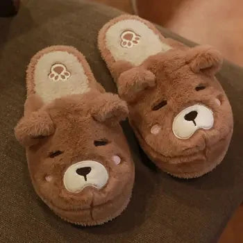 Pantoufles hamster câlines et mignonnes pour femmes, hiver automne, en peluche chaude, chaussures nuage pour chambre, pantoufles familiales pour femme, pantoufles animaux kawaii