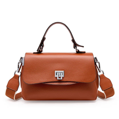 Sac à main Zency pour femme en cuir véritable avec poignée supérieure, style enveloppe simple et tendance, sac à bandoulière de marque de luxe, petit sac bandoulière croisé pour femme