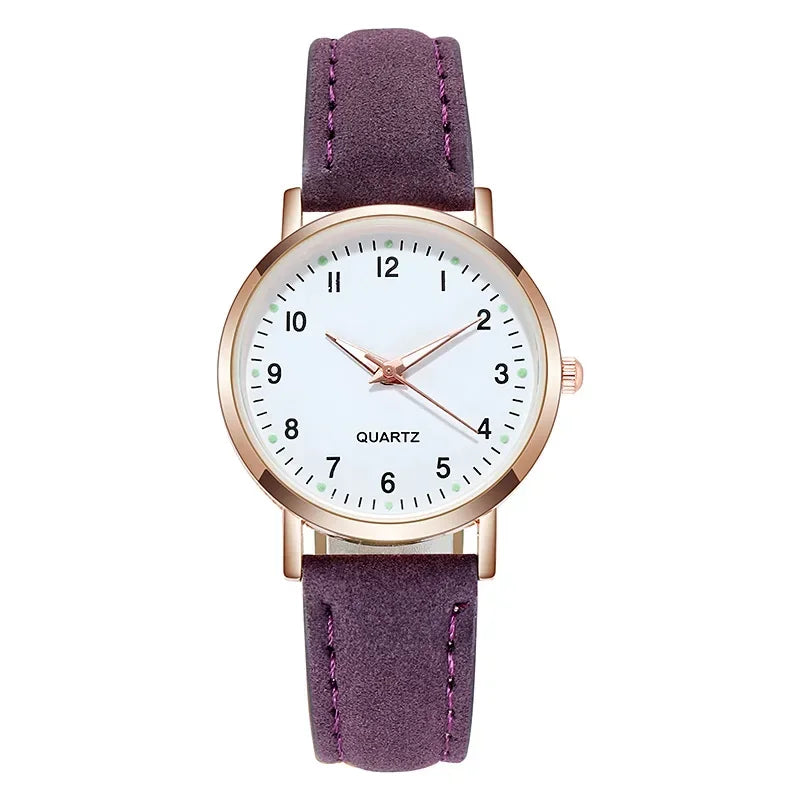 Montres-bracelets pour femmes Montre Femme Montres pour femmes Bracelet en cuir lumineux Montre simple Montre élégante à la mode Montre à quartz Reloj Mujer