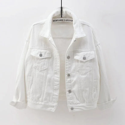 Veste en jean classique pour femmes Jeans 2023 vestes en jean boyfriend pour femmes manteau oversize ample veste femme violet blanc jaune femme