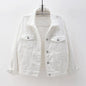 Veste en jean classique pour femmes Jeans 2023 vestes en jean boyfriend pour femmes manteau oversize ample veste femme violet blanc jaune femme