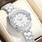 Montre pour femme LIGE 2026 nouvelle montre élégante en céramique à quartz, montre tendance étanche avec affichage lumineux, montre-bracelet pour femme + BOÎTE