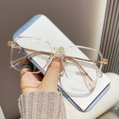 Lunettes de lecture tendance et à la mode pour femmes, anti-lumière bleue, pour la presbytie, lunettes haute définition unisexes avec monture transparente