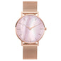 Montres pour femmes tendance de luxe à quartz en alliage pour femme, bracelet en maille métallique, montre simple pour femme, horloge féminine, montre femme