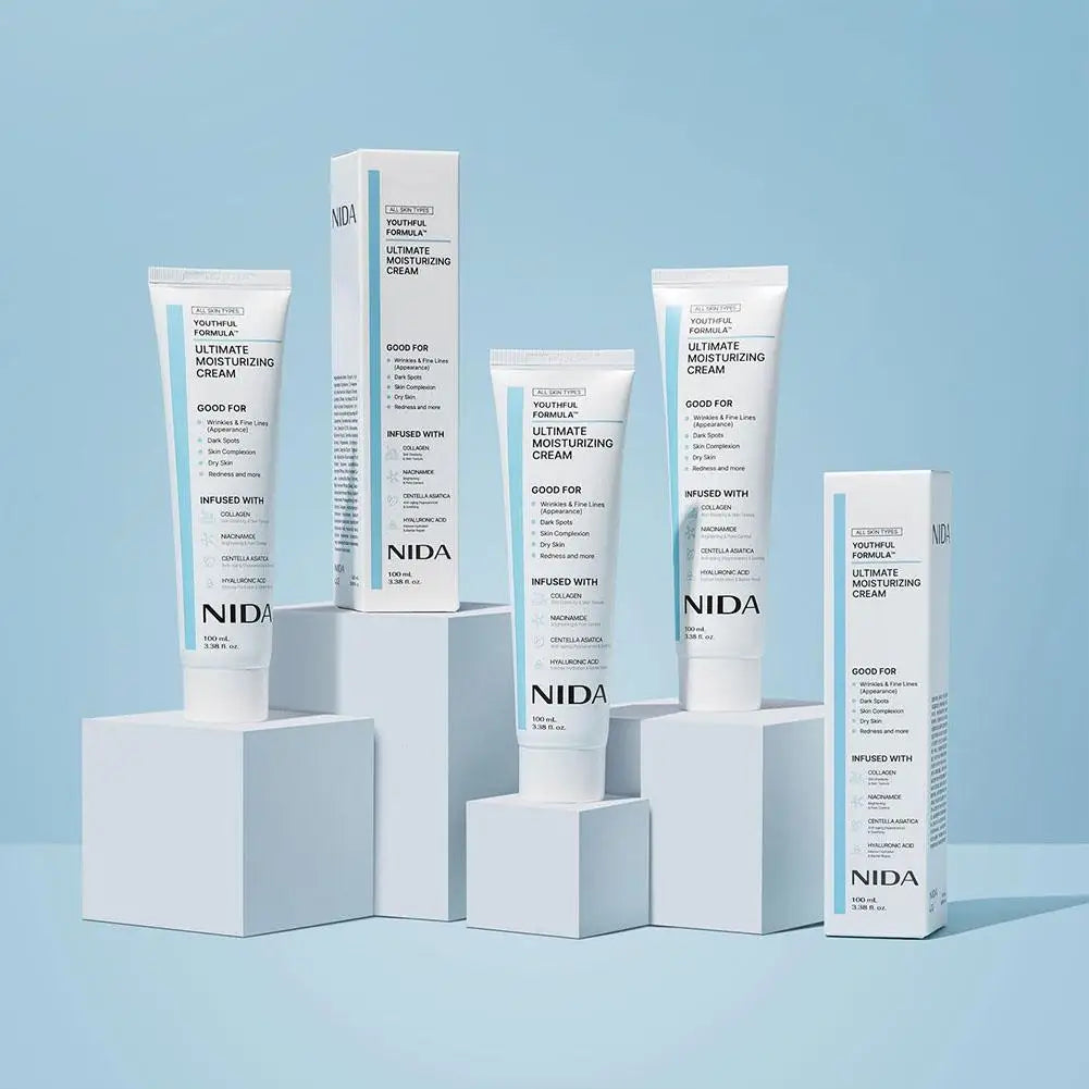 Crème hydratante ultime NIDA anti-âge réparatrice apaisante pour les pores, hydratant réparateur, essence blanchissante réduisant les rougeurs, soin de la peau