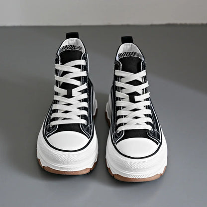 Chaussures en toile pour femmes 2024, baskets décontractées à plateforme avec étoiles, chaussures de sport et de course en toile, chaussures de tennis, baskets de marche d’extérieur.