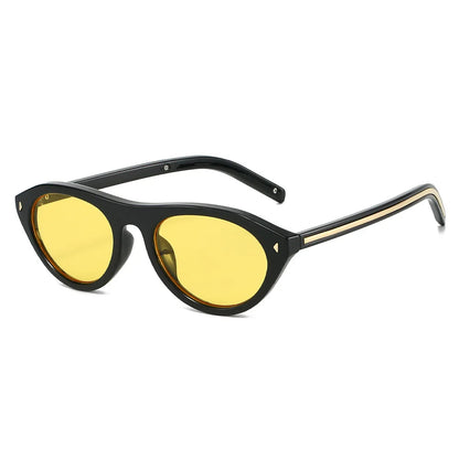 lunettes de soleil vintage petites rondes œil-de-chat pour femmes, nouvelle mode à rivets, sexy, noires léopard, lunettes de soleil tendance pour dames, lunettes d’extérieur modernes
