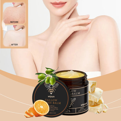 Lotion corporelle apaisante à la crème de miel et suif de bœuf, éclaircissante, atténuant les taches brunes, réduisant la mélanine, raffermissante, non grasse, hydratation durable.