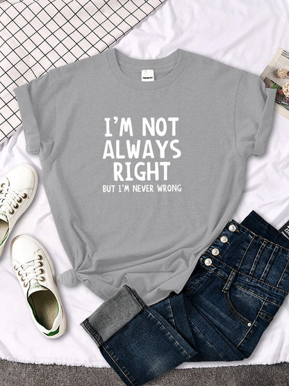 T-shirt pour femmes avec lettres imprimées originales et intéressantes, T-shirt d’été pour femme, haut T-shirt décontracté à col rond pour femme