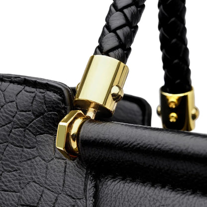 Sac à main élégant à poignée tressée pour femmes, sac à poignée supérieure en cuir de haute qualité, sac bandoulière et porté épaule pour dames, cabas décontracté de qualité