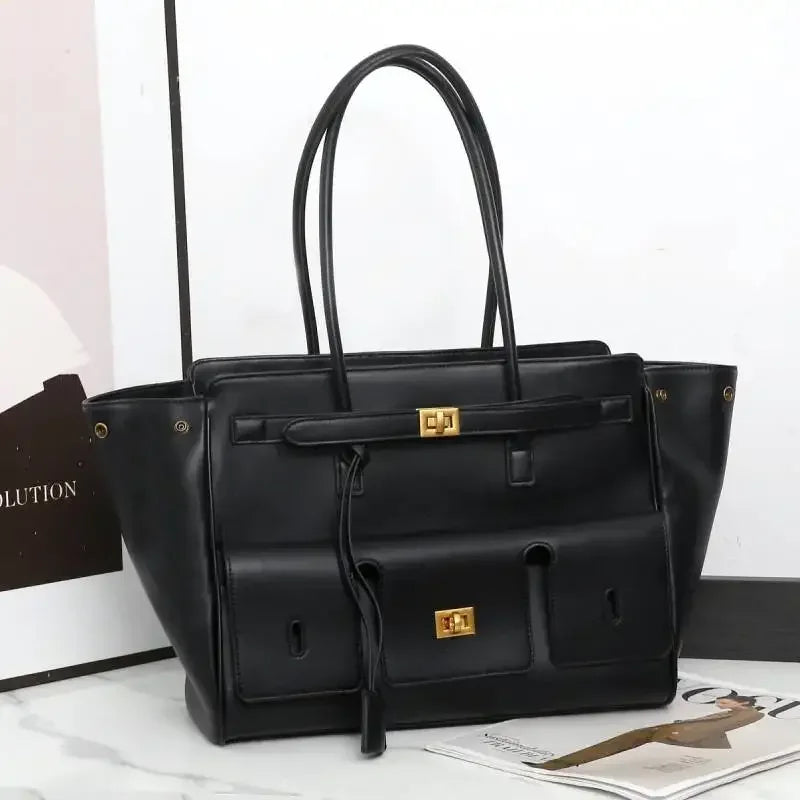 Sac fourre-tout Designer Wings en cuir véritable, sac à bandoulière pour femme de grande capacité pour les trajets quotidiens, sac à main polyvalent de style locomotive luxueux