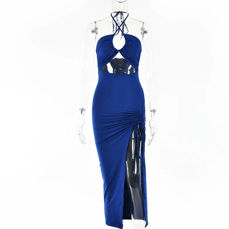 Robes midi sexy sans manches pour femme, dos nu, coupe slim, pour boîte de nuit et soirée, robe moulante élégante pour femme, vestidos elegantes para mujer