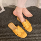Nouvelles pantoufles d’été tendance pour femmes, sandales plates à bout carré pour femme, bout ouvert, confortables, antidérapantes, claquettes de plage pour femmes, pantoufles pour femmes