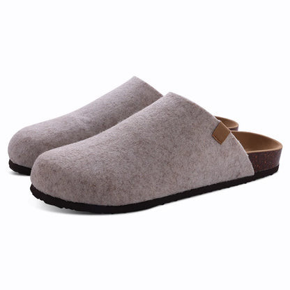 Mules en daim pour femmes Comwarm Fashion, pantoufles, sabots pour hommes, sandales à semelle intérieure en liège avec soutien de la voûte plantaire, claquettes d’extérieur pour la plage, chaussures d’intérieur