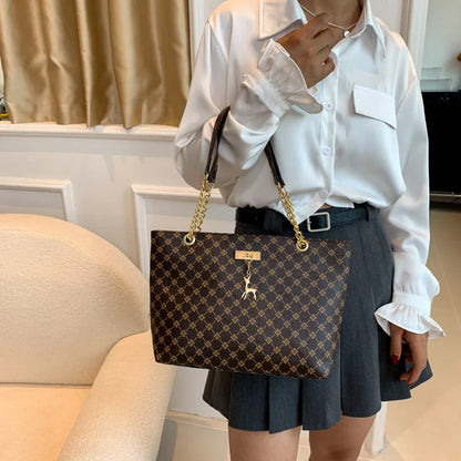 Nouveau sac à main pour la presbytie, texture en cuir souple, grand cabas grande capacité pour femme avec accessoires suspendus, sac à bandoulière