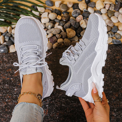 Chaussures de sport décontractées pour femmes avec maille respirante et semelles souples, chaussures de sport polyvalentes