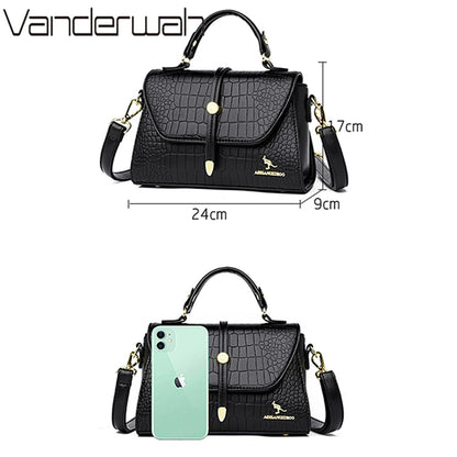 Sacs bandoulière en cuir crocodile 2024 pour femmes, sacs messager d’épaule pour femme, sacs à main et porte-monnaie de luxe de créateur pour dames.