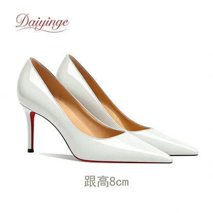 Chaussures pour femme tendance 2026 de luxe à semelles rouges, talons hauts, escarpins à bout pointu et talons aiguilles de 12 cm, confortables pour soirées, robes de cérémonie et mariages.