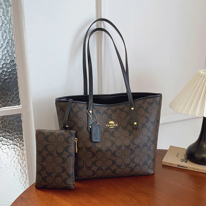 Sac à main de luxe pour femme de créateur à une épaule, imprimé vintage mode parisienne, grand sac fourre-tout portable à grande capacité, pochette, sac à main.
