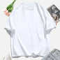T-shirt femme Y2K 100 % coton, t-shirt décontracté de couleur unie, col rond, hauts d’été pour femmes, mode oversize, sportswear féminin tendance.