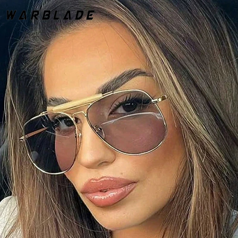 Nouvelles lunettes de soleil aviateur classiques en métal à la mode pour femmes et hommes, design vintage de marque, lunettes de soleil pour extérieur, voyage et conduite, protection UV400, lunettes