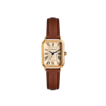 Montre-bracelet décontractée rétro à affichage numérique, cadran carré, bracelet en cuir, montre à quartz tendance pour femme, idée cadeau