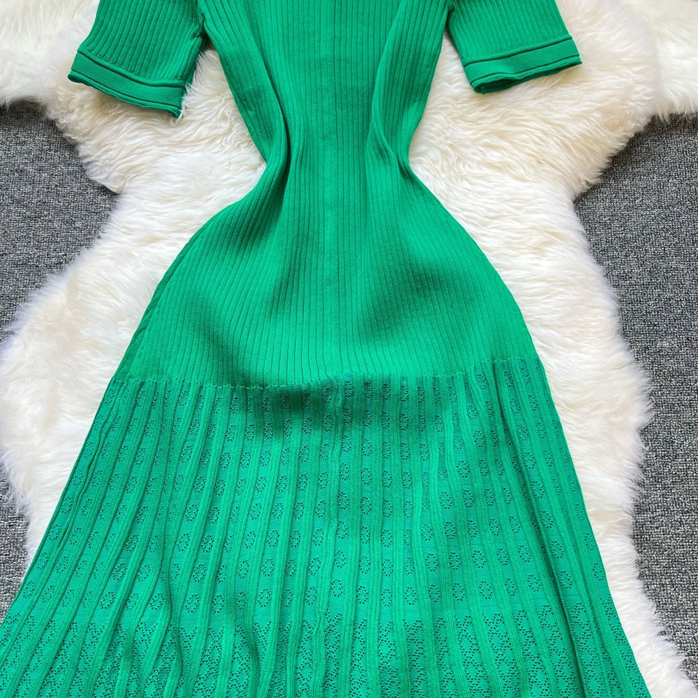 Robe longue en maille mode vintage de la marque YuooMuoo, col rabattu, élégante, à simple boutonnage, coupe trapèze, robe chemise longue pour femme, robes