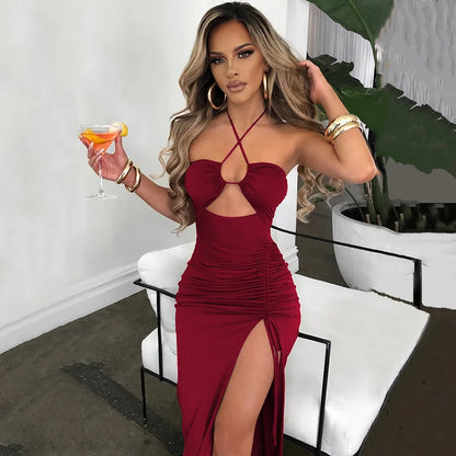 Robes midi sexy sans manches pour femme, dos nu, coupe slim, pour boîte de nuit et soirée, robe moulante élégante pour femme, vestidos elegantes para mujer