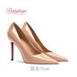 Chaussures pour femme tendance 2026 de luxe à semelles rouges, talons hauts, escarpins à bout pointu et talons aiguilles de 12 cm, confortables pour soirées, robes de cérémonie et mariages.